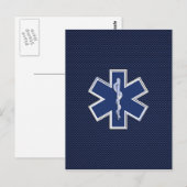 Star des Lebens Paramedic Emergency Medical S Deco Postkarte (Vorne/Hinten)