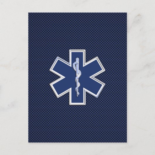 Star des Lebens Paramedic Emergency Medical S Deco Postkarte (Vorderseite)