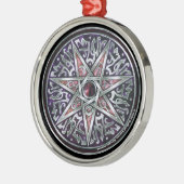 Star des Premium Round Ornament Aus Metall (Links)