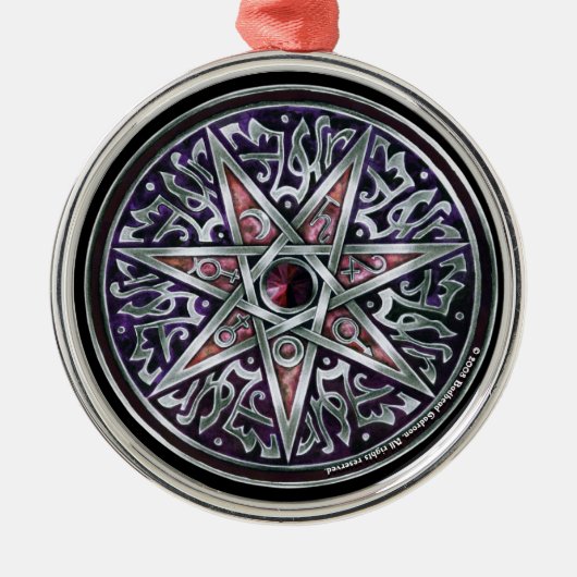 Star des Premium Round Ornament Aus Metall (Vorne)