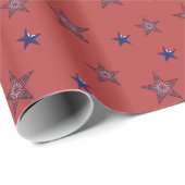 Star des Unabhängigkeitspapiers Geschenkpapier (Rolleneckpunkt)