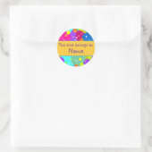 Star Design - Buchungsplatte Runder Aufkleber (Tasche)