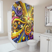 Star Design Duschvorhang (Beispiel)