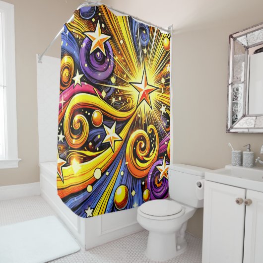 Star Design Duschvorhang (Beispiel)