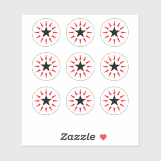 Star Design Pinball Maschine Rund Ziel Sticker