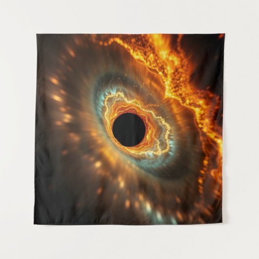 Star Devourer – Cosmic Black Hole Eruption Wandteppich (Vorderseite (Horizontal))