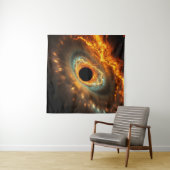 Star Devourer – Cosmic Black Hole Eruption Wandteppich (Beispiel (Horizontal))