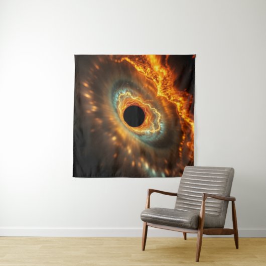 Star Devourer – Cosmic Black Hole Eruption Wandteppich (Beispiel (Horizontal))