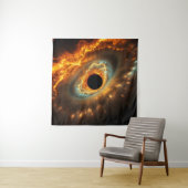 Star Devourer – Cosmic Black Hole Eruption Wandteppich (Beispiel)