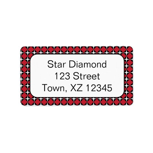 Star Diamonds Adressaufkleber (Vorne)