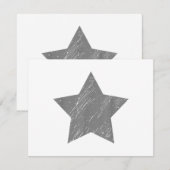 Star Distressed Grau Vintag Star Begleitkarte (Vorne/Hinten)