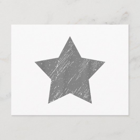 Star Distressed Grau Vintag Star Begleitkarte (Vorderseite)