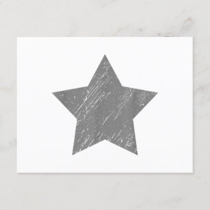 Star Distressed Grau Vintag Star Begleitkarte