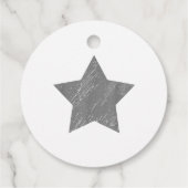 Star Distressed Grau Vintag Star Geschenkanhänger (Rückseite)