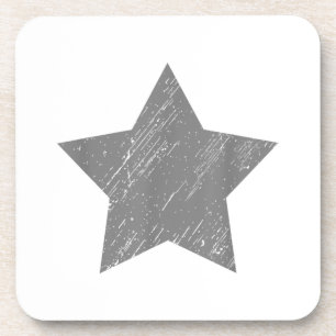Star Distressed Grau Vintag Star Getränkeuntersetzer