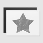 Star Distressed Grau Vintag Star Magnetkarte (Vorne/Hinten)