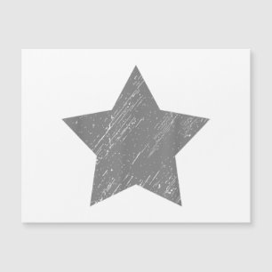 Star Distressed Grau Vintag Star Magnetkarte