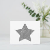 Star Distressed Grau Vintag Star Postkarte (Stehend Vorderseite)