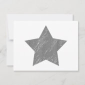 Star Distressed Grau Vintag Star Save The Date (Rückseite)