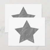 Star Distressed Grau Vintag Star Save The Date (Vorne/Hinten)