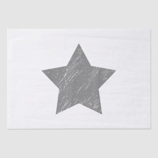 Star Distressed Grau Vintag Star Seidenpapier (Vorderseite)