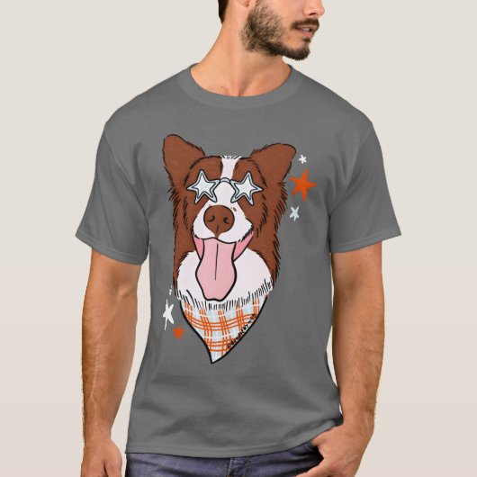 Star Dog lustige Familie T-Shirt (Vorderseite)