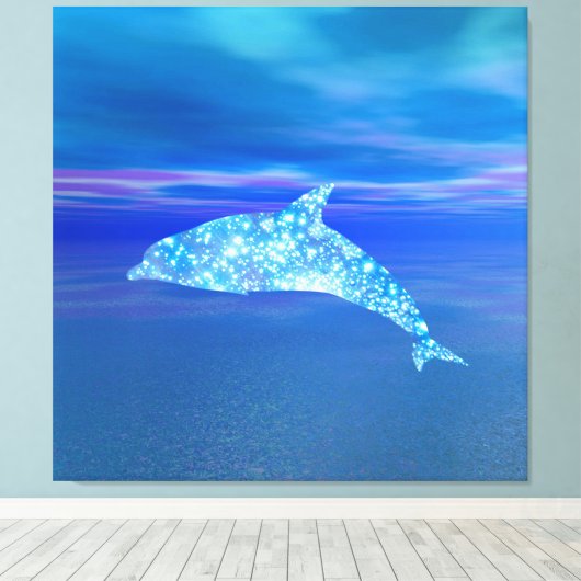 Star Dolphin Leinwanddruck (Insitu (Holzboden))