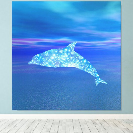 Star Dolphin Leinwanddruck (Insitu (Holzboden))