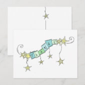 Star Doodles, vielen Dank Postkarte (Vorne/Hinten)