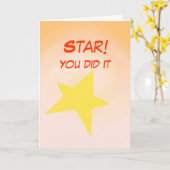 Star, du hast es getan. Glückwunschkarte anpassen Karte (Gelbe Blume)
