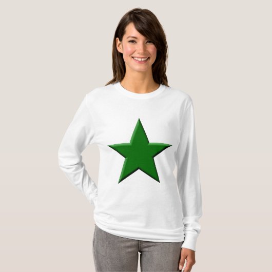 Star - Dunkelgrün T-Shirt (Vorne ganz)