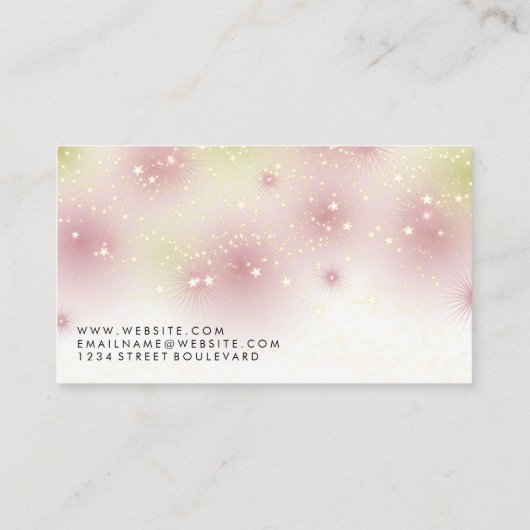 Star Dust Cursive Schriftart | QR Code Business Ca Visitenkarte (Rückseite)