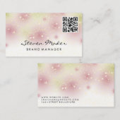 Star Dust Cursive Schriftart | QR Code Business Ca Visitenkarte (Vorne/Hinten)