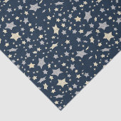 Star Elegant Modernes Blau Seidenpapier (Ausschnitt)