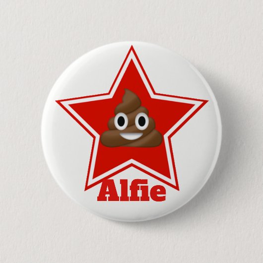 Star Emoji Poo Button (Vorderseite)