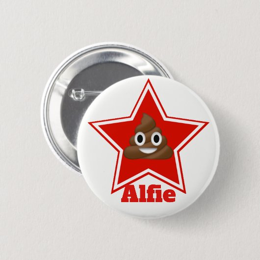 Star Emoji Poo Button (Vorne & Hinten)