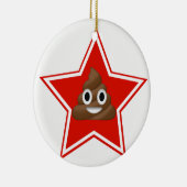 Star Emoji Poo Dbelseitige Ornament (Rechts)
