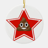 Star Emoji Poo Dbelseitige Ornament (Vorne)
