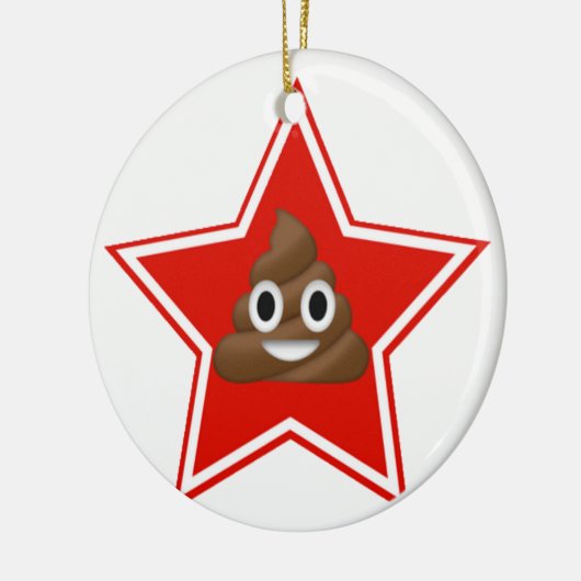 Star Emoji Poo Dbelseitige Ornament (Links)