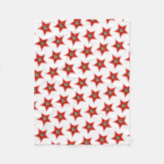 Star Emoji Poo Fleecedecke (Vorderseite)