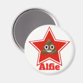Star Emoji Poo personnalisiert Magnet (Vorderseite/Rückseite)