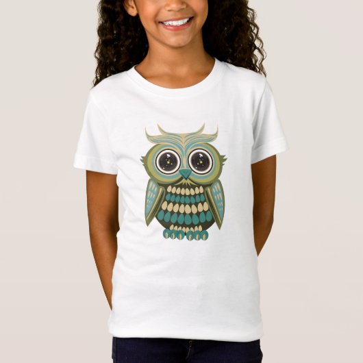 Star Eye Owl - Grün T-Shirt (Vorderseite)
