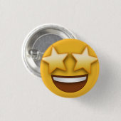 Star Eyes Emoji Button (Vorne & Hinten)