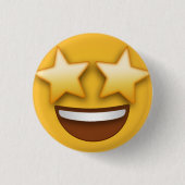 Star Eyes Emoji Button (Vorderseite)