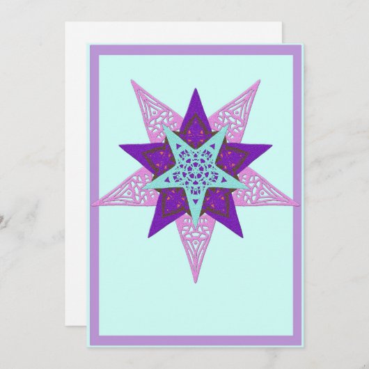 Star Feiertagskarte (Vorne/Hinten)