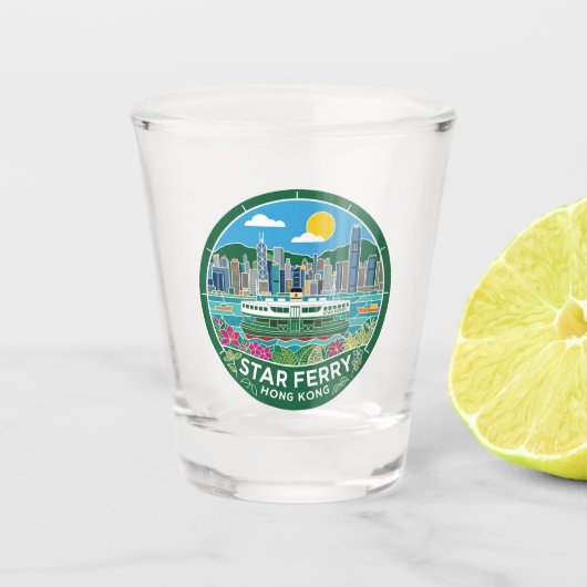 Star Ferry Hongkong Schnapsglas (Vorderseite)