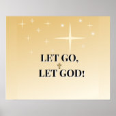 Star-Filled Let Go Let God Cross Light Poster (Vorne)