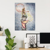 Star Filled Sky Mermaid Poster by Molly Harrison (Heimbüro)