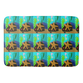 Star Fish and Jelly Fish Bathroom Mat Badematte