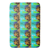 Star Fish and Jelly Fish Bathroom Mat Badematte (Vorderseite Vertikal)